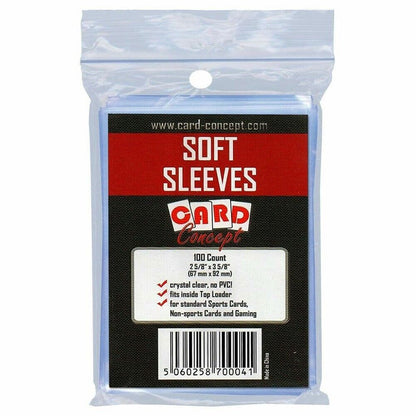 Card Concept Soft Sleeves – Pack of 100 (Penny Sleeves)