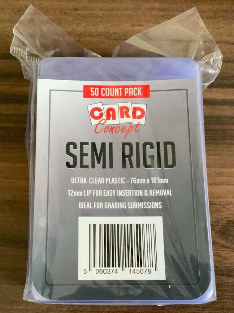 Card Concept Semi-Rigid Tall Sleeves – 50 Pack (84×124mm)